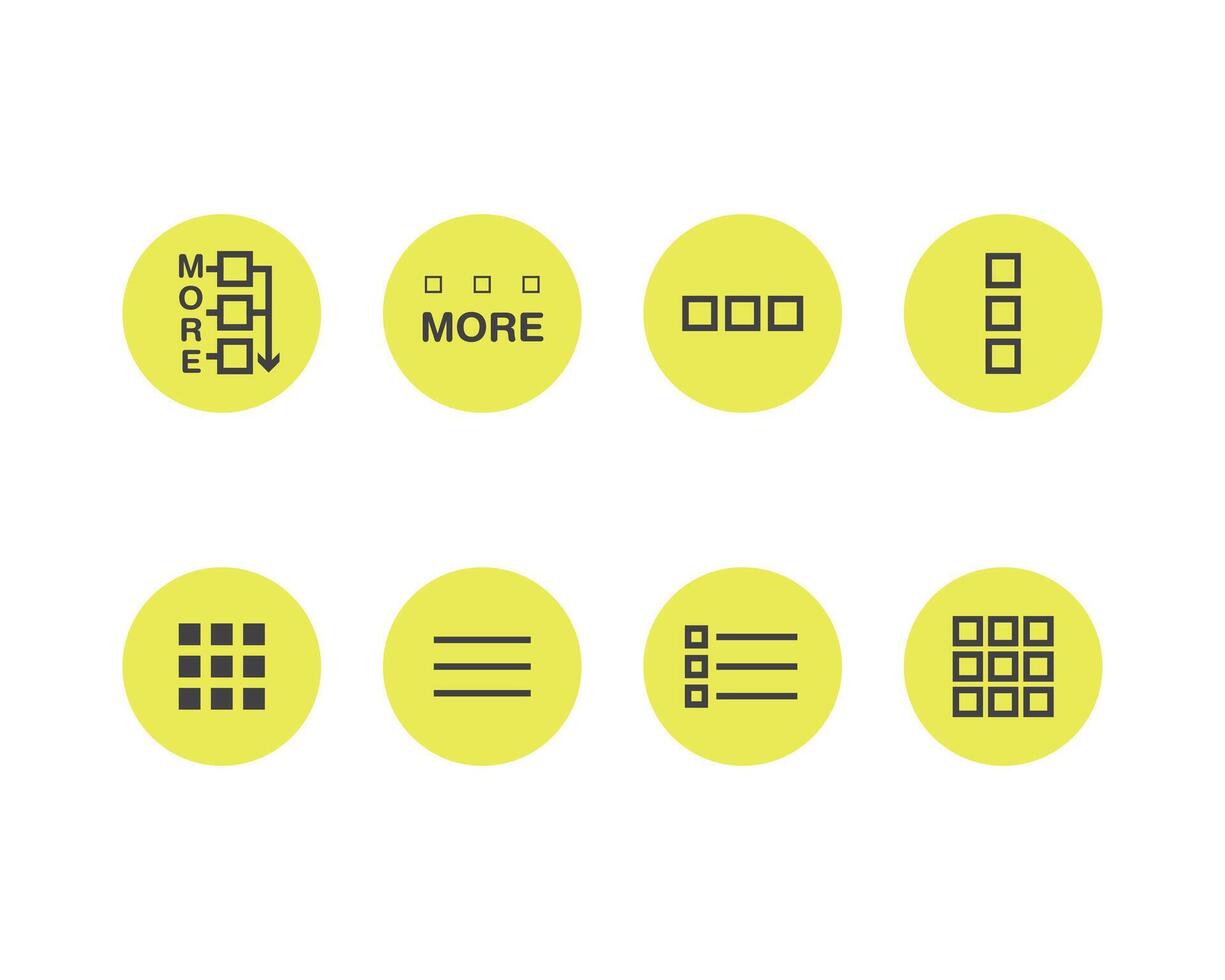 Hamburger menu icon, buttons for website, UI navigation, mobile app, presentation. design elements and user Interface icons. vector