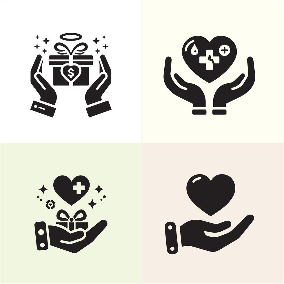 Recipient Heart Silhouette design, organ day silhouette designPrint vector