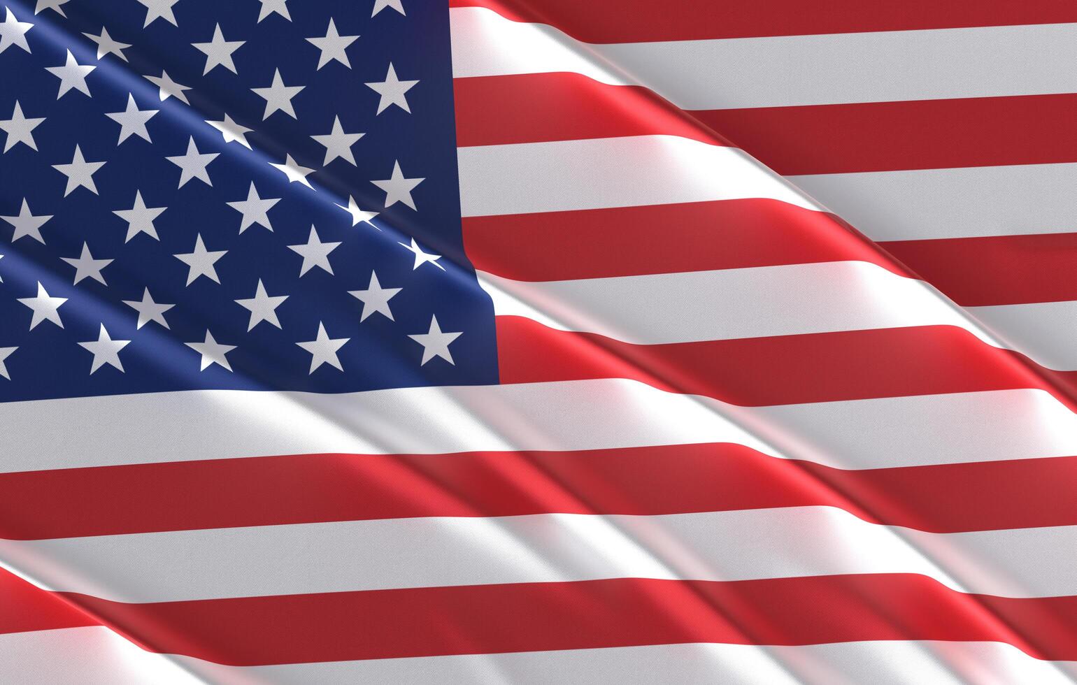 Waving flag of American photo