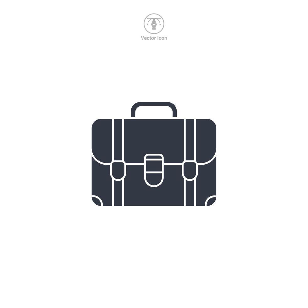 Briefcase Icon symbol illustration isolated on white background vector