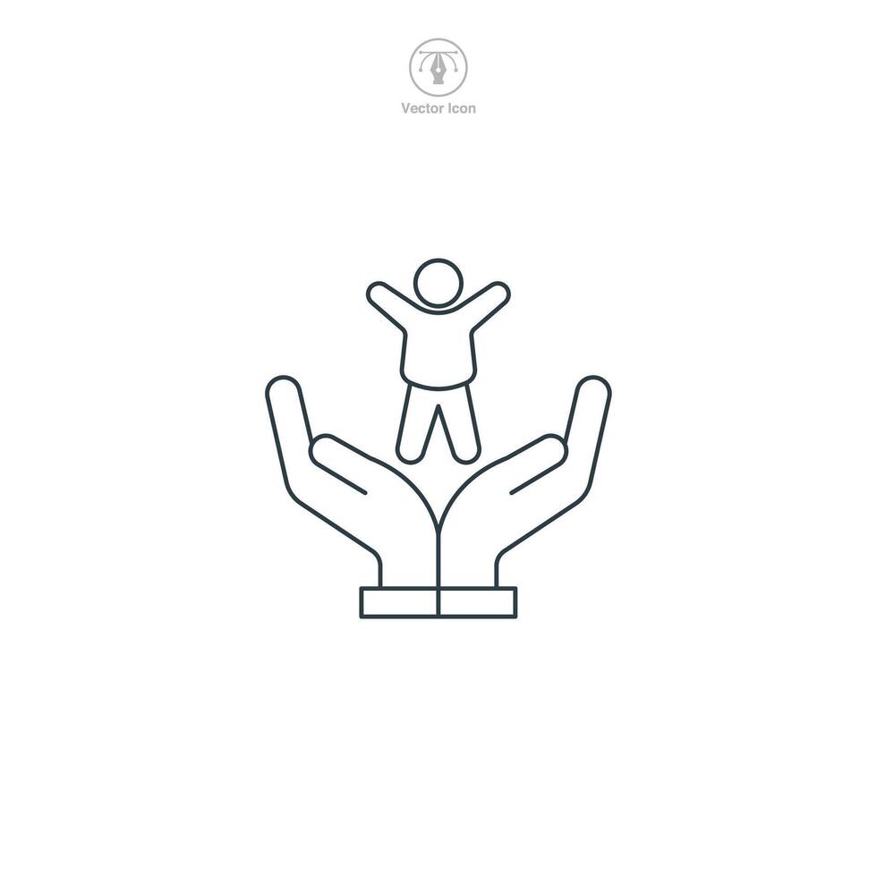 Child Custody Icon symbol illustration isolated on white background vector