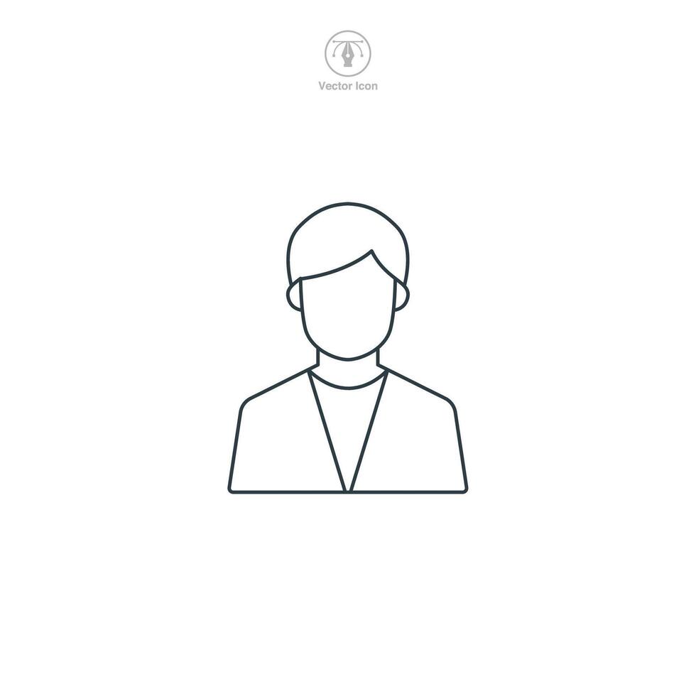 people avatar Icon symbol illustration isolated on white background vector