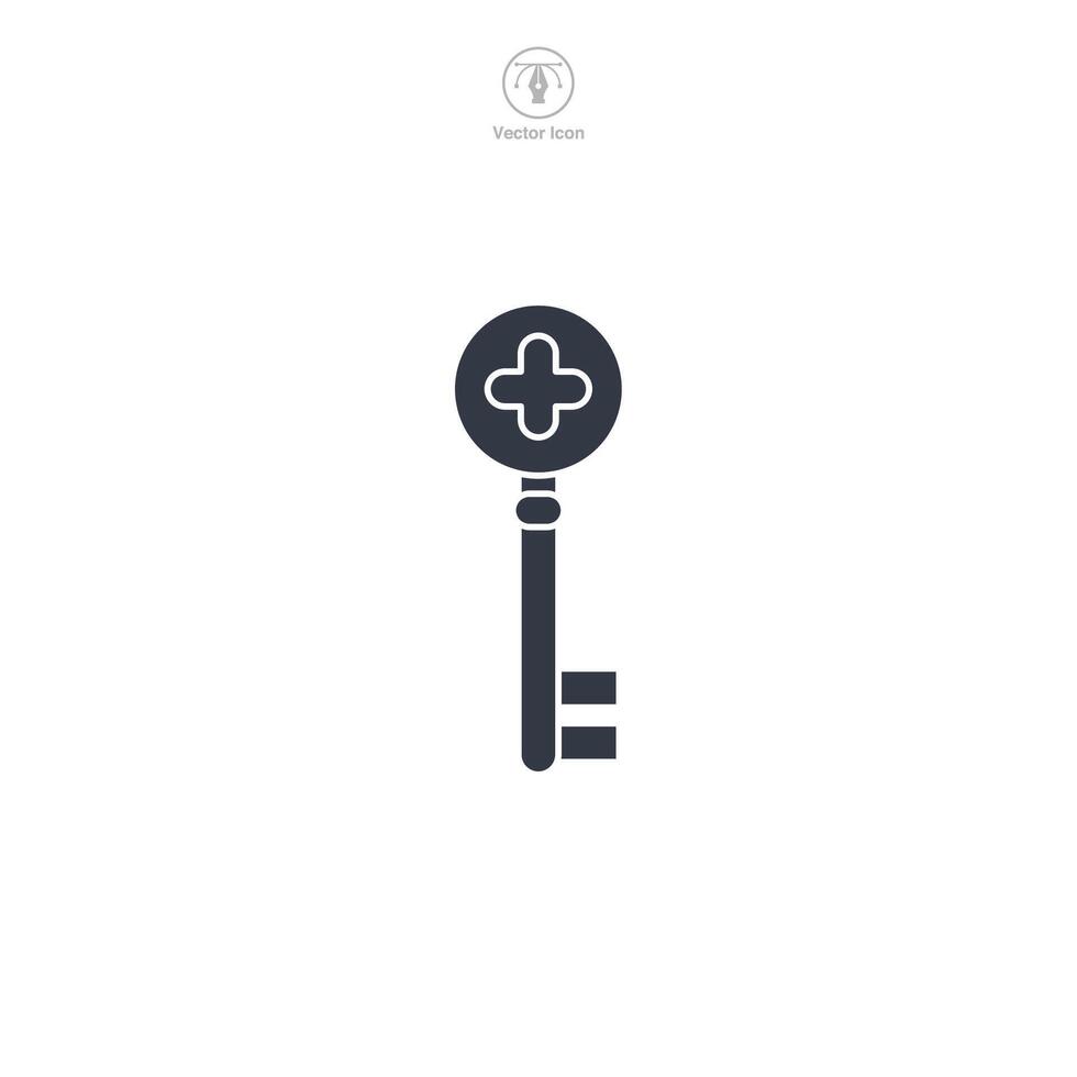 Key Icon symbol illustration isolated on white background vector