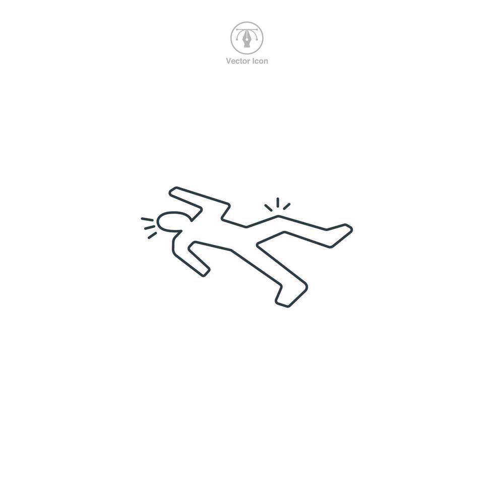 Crime Scene Icon symbol illustration isolated on white background vector