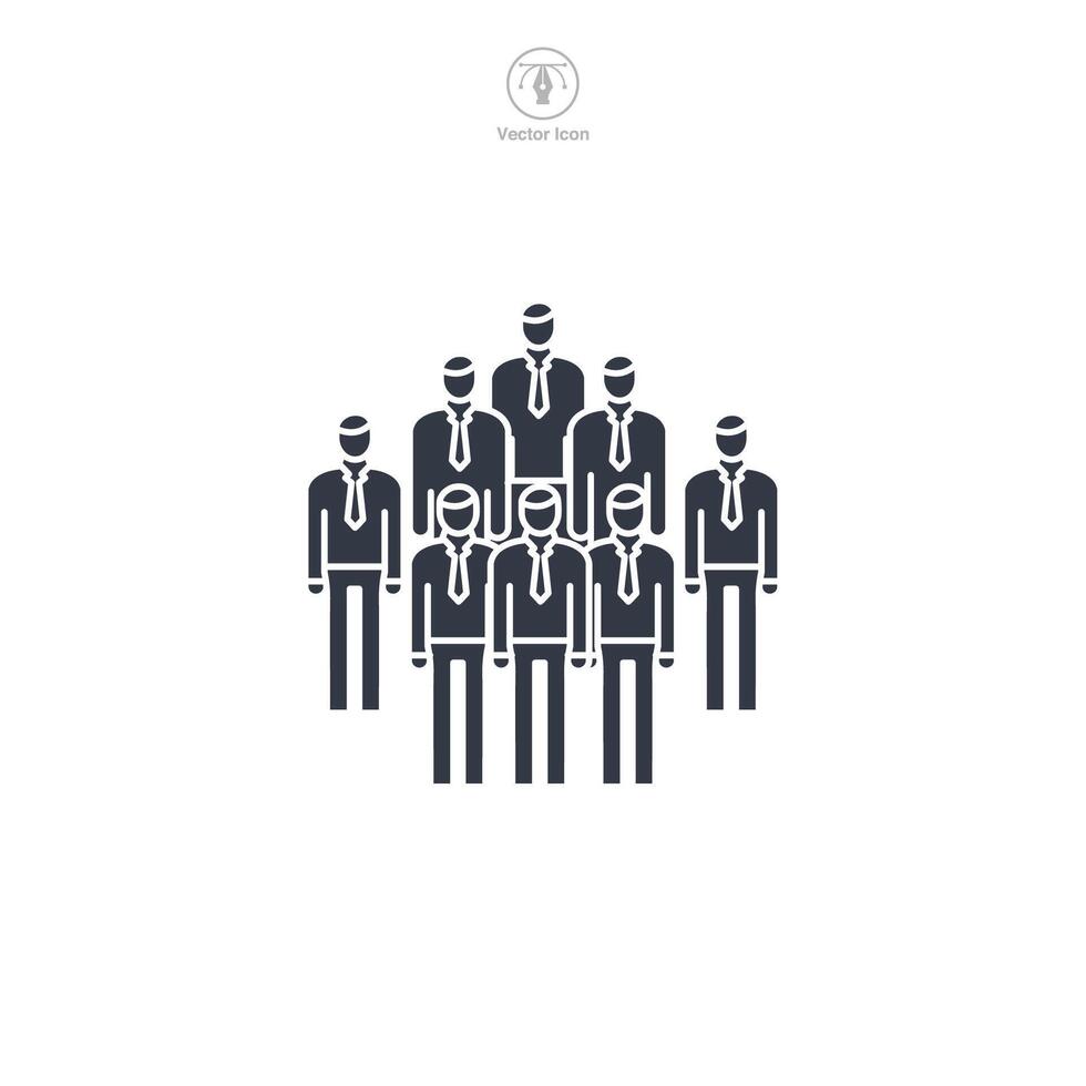 people team Icon symbol illustration isolated on white background vector