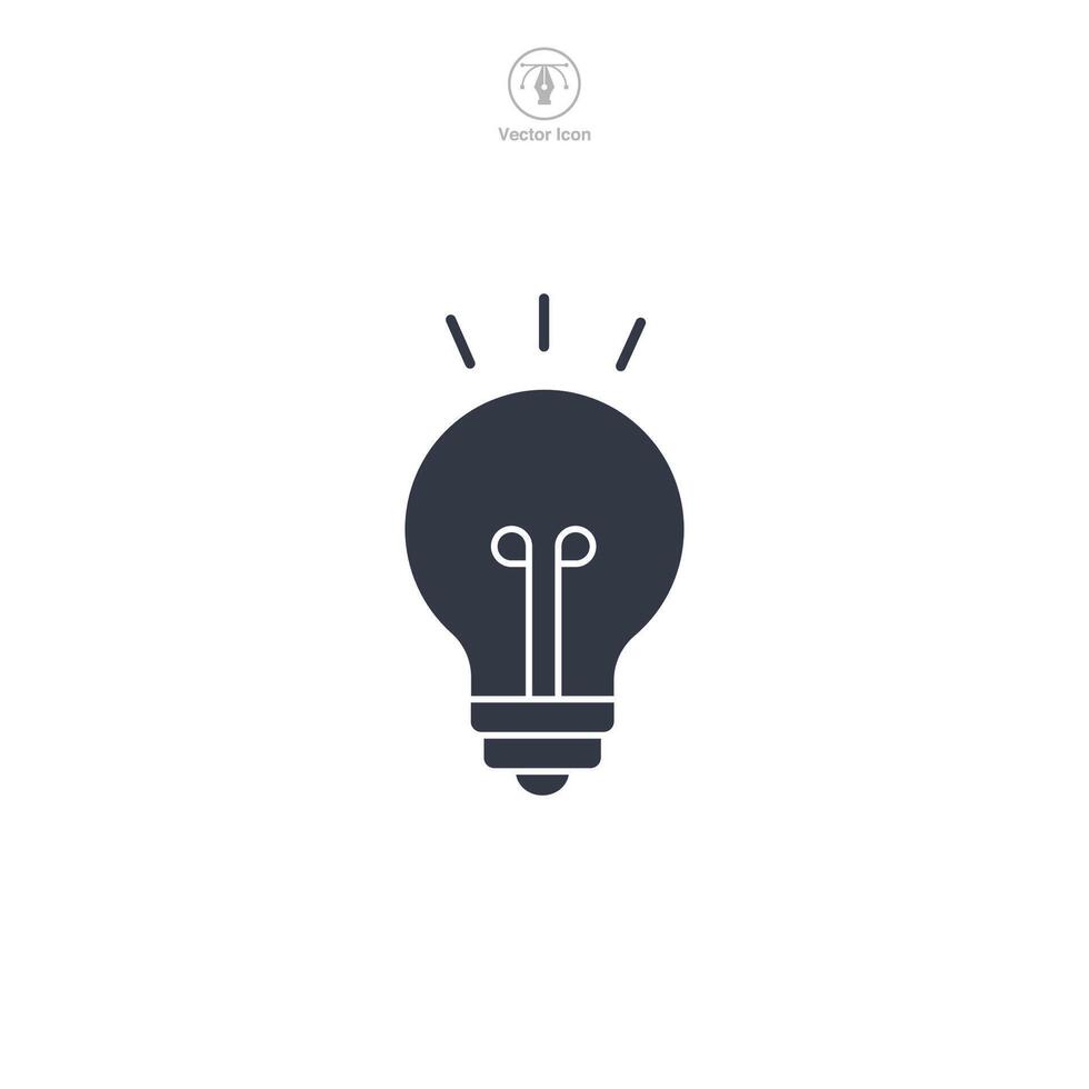 Light Bulb Icon symbol illustration isolated on white background vector