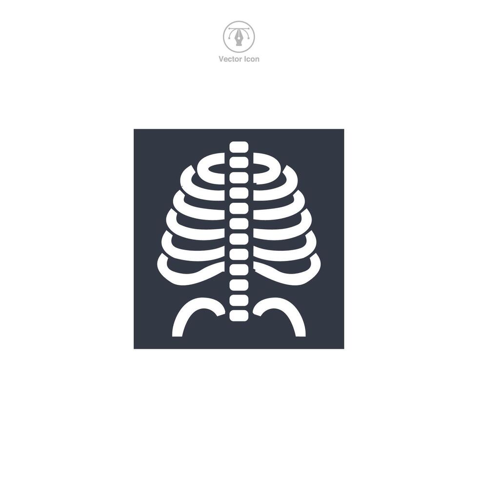 X Ray Icon symbol illustration isolated on white background vector