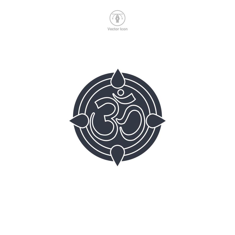 Om Icon symbol illustration isolated on white background vector