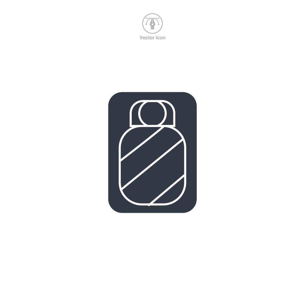 Sleeping Bag Icon symbol illustration isolated on white background vector