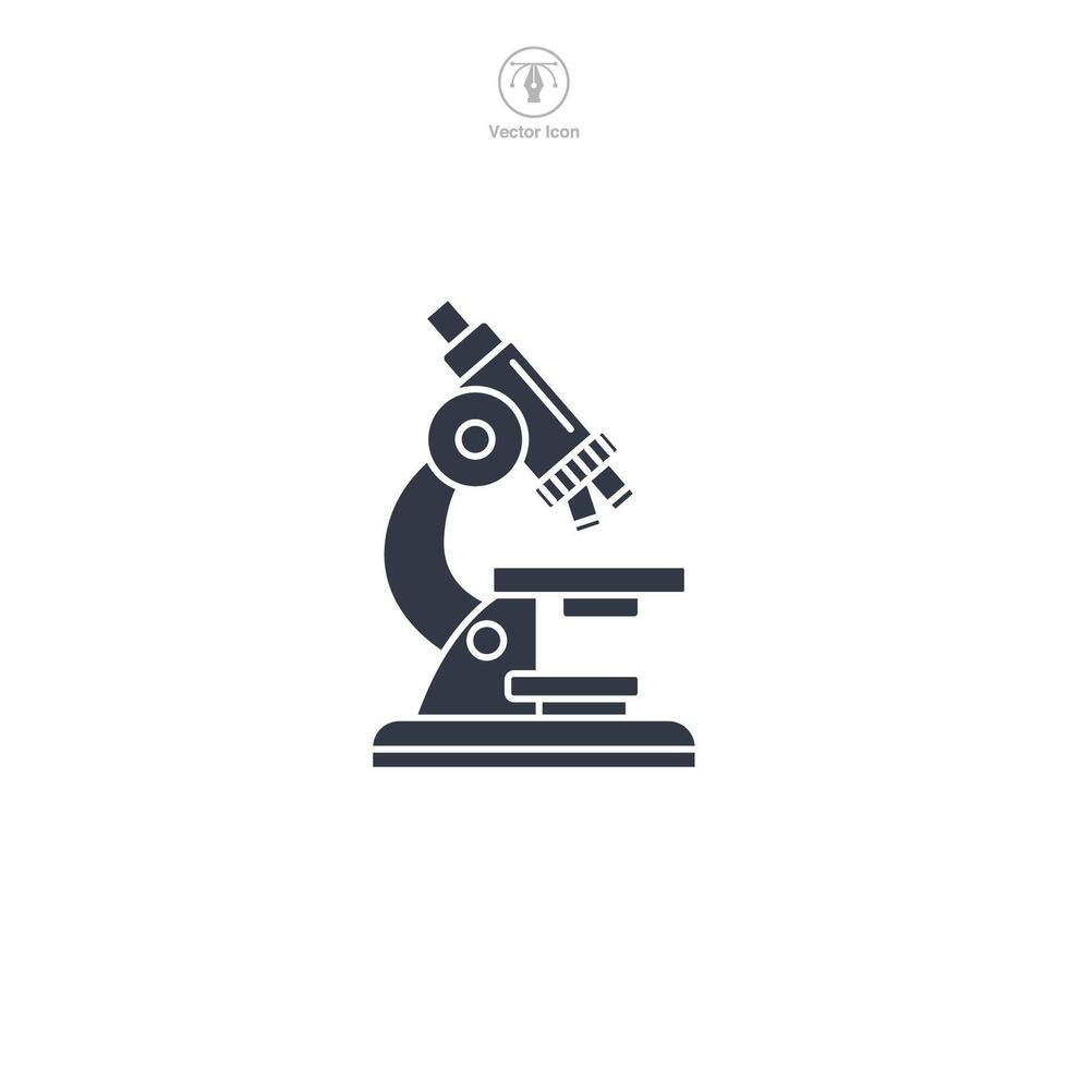 Microscope Icon symbol illustration isolated on white background vector