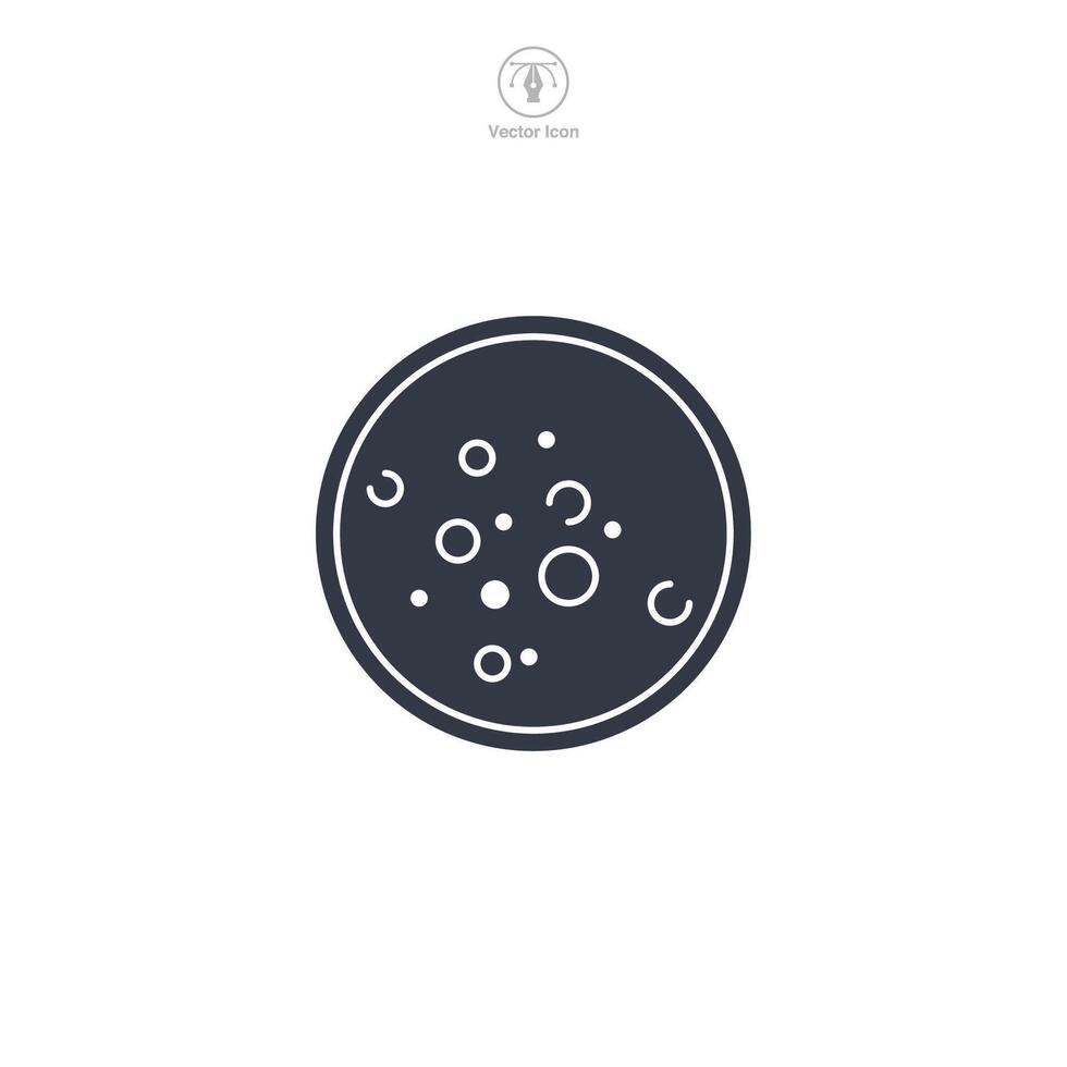 Petri Dish Icon symbol illustration isolated on white background vector