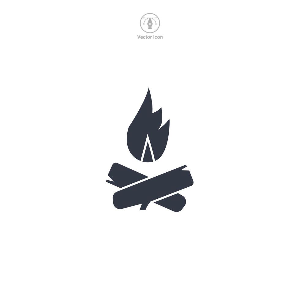 Campfire Icon symbol illustration isolated on white background vector