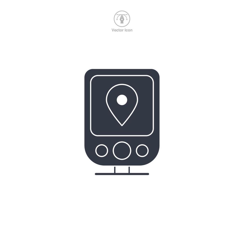 GPS Device Icon symbol illustration isolated on white background vector