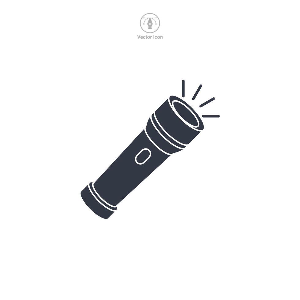 Flashlight Icon symbol illustration isolated on white background vector