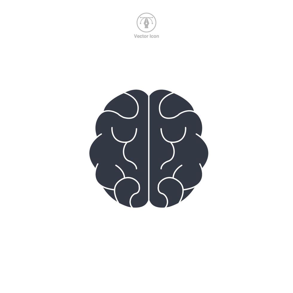 Mind Icon symbol illustration isolated on white background vector