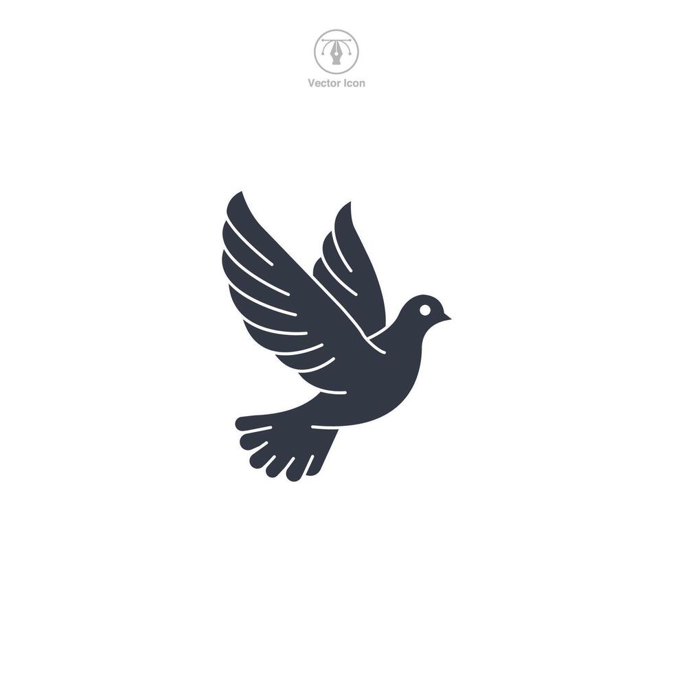 Dove Icon symbol illustration isolated on white background vector
