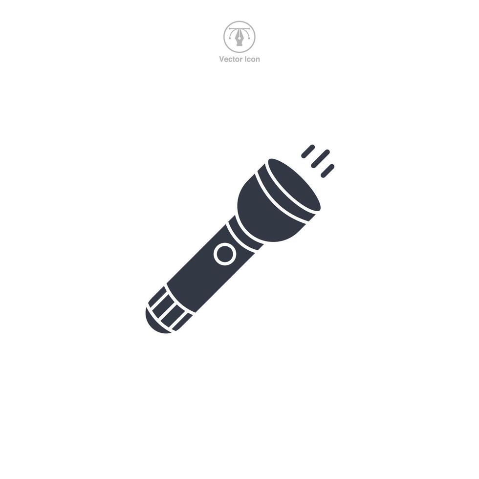 Flashlight Icon symbol illustration isolated on white background vector