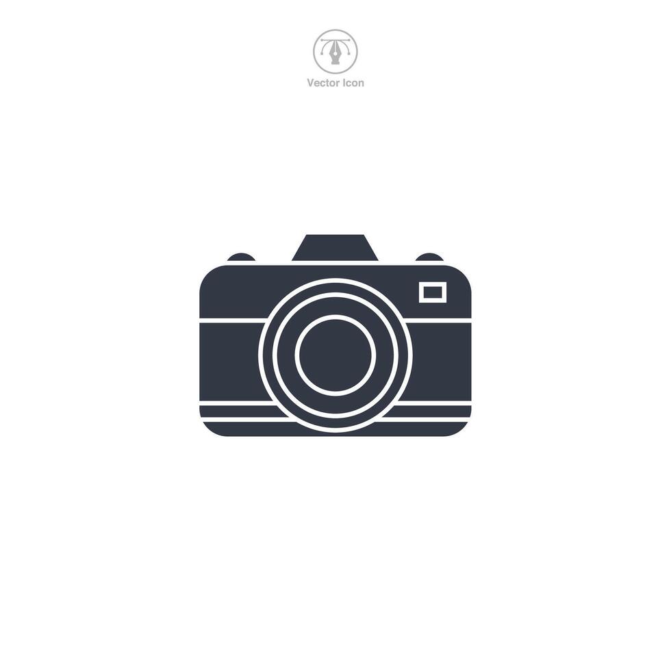Camera Icon symbol illustration isolated on white background vector