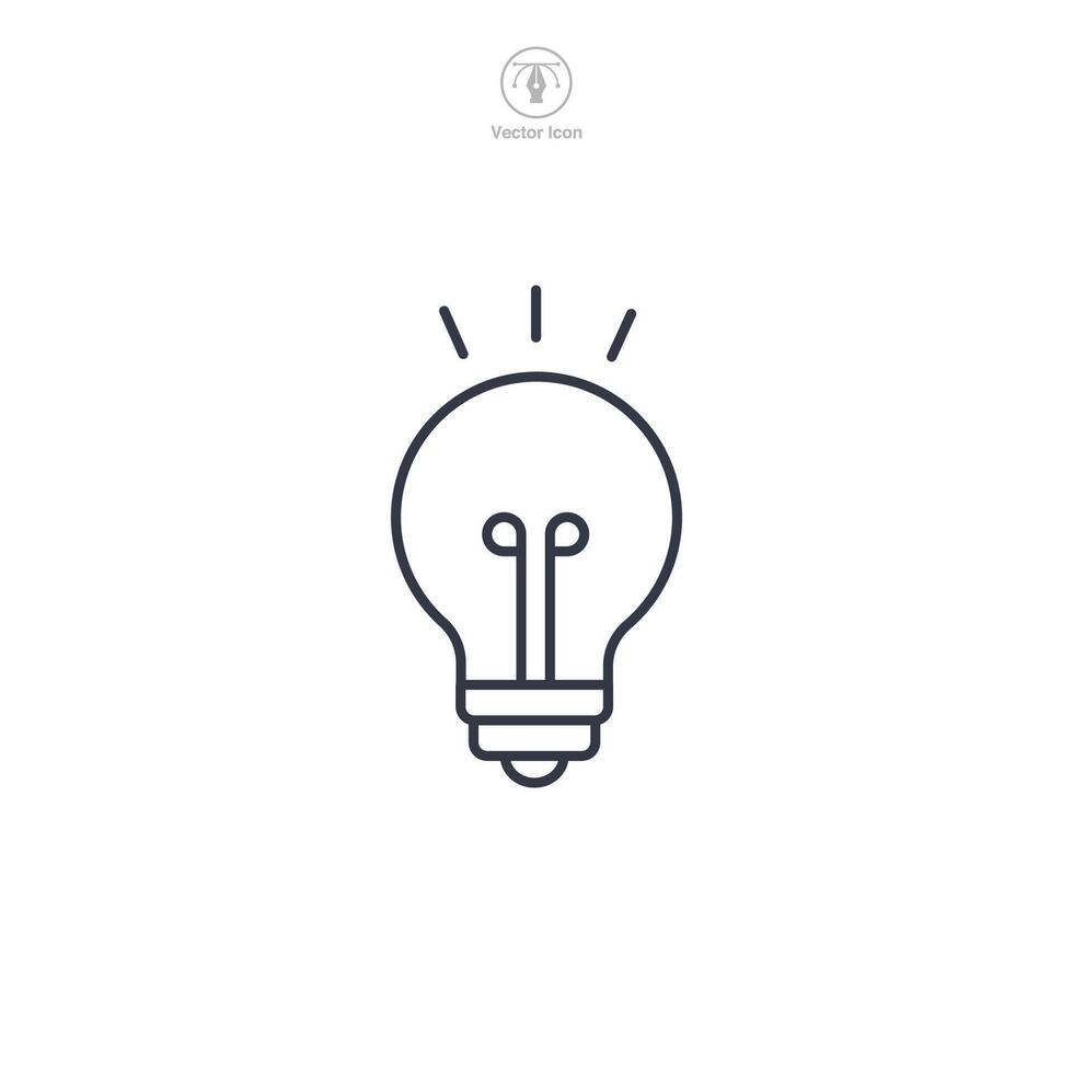 Light Bulb Icon symbol illustration isolated on white background vector