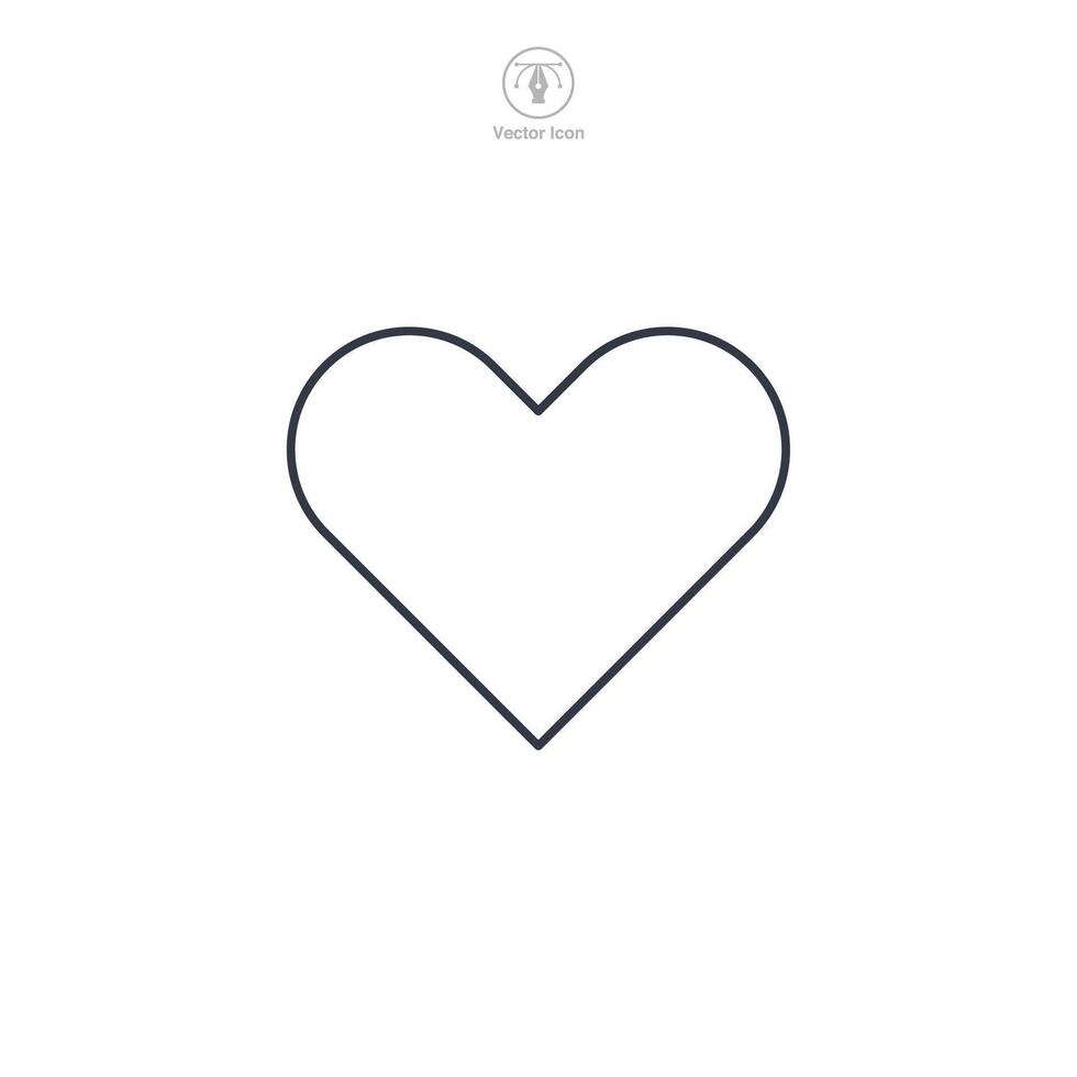 Heart Icon symbol illustration isolated on white background vector