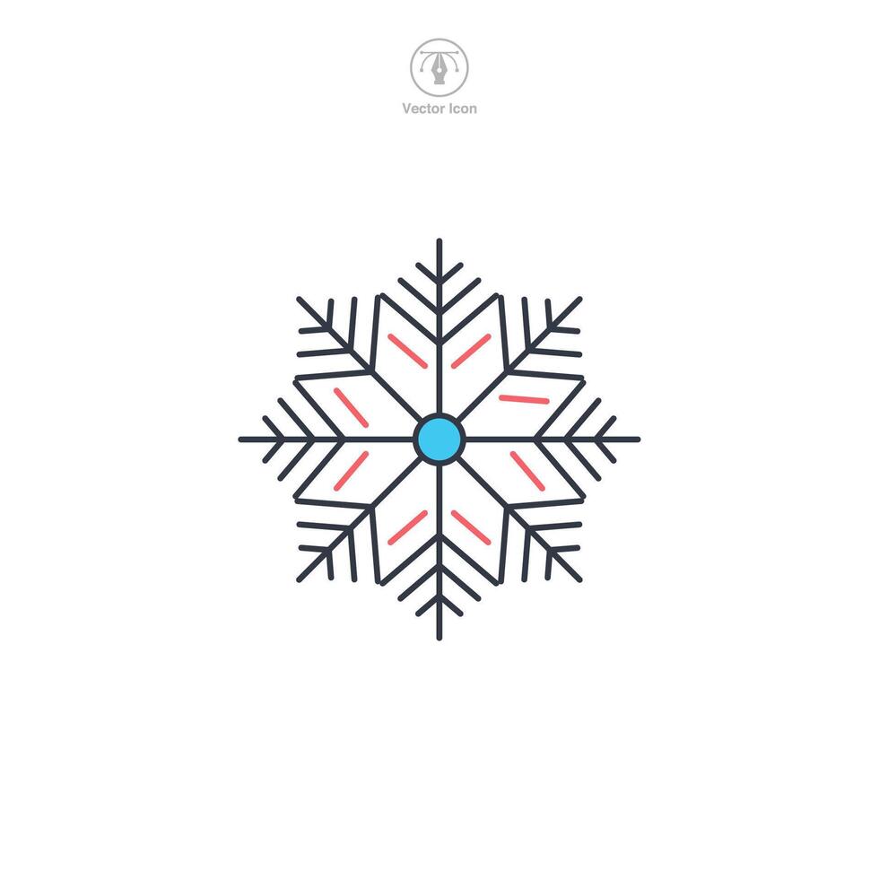 Snowflake Icon symbol illustration isolated on white background vector