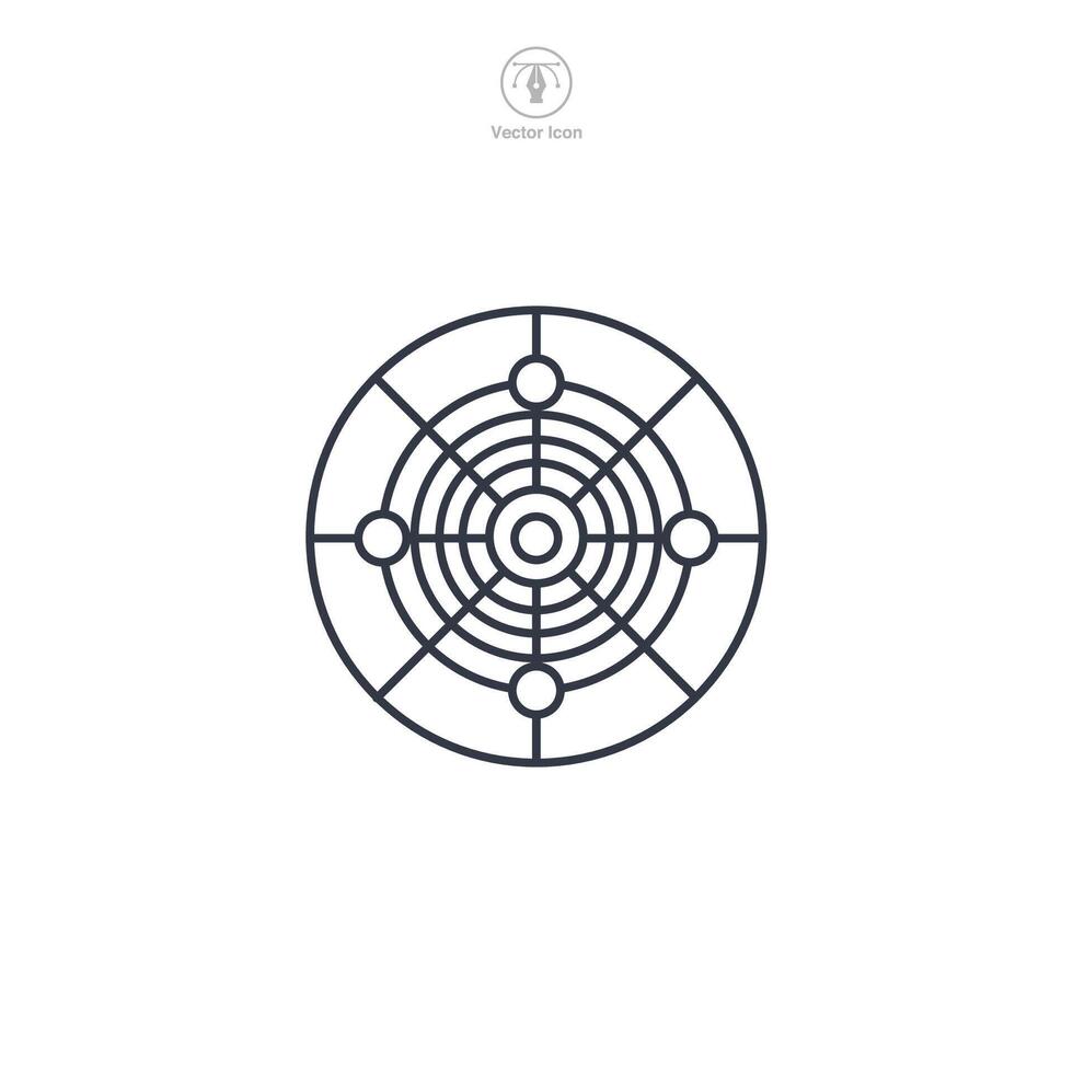 Chakra Icon symbol illustration isolated on white background vector