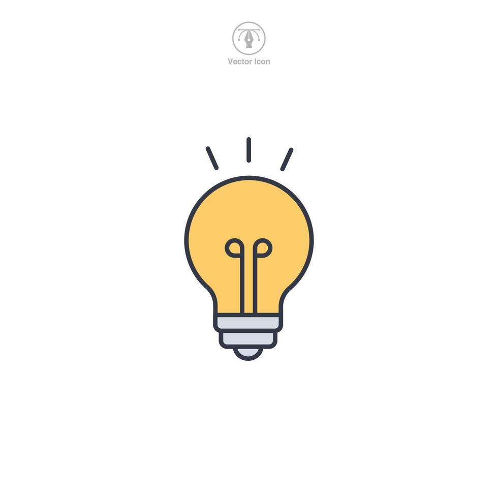 Light Bulb Icon symbol illustration isolated on white background vector