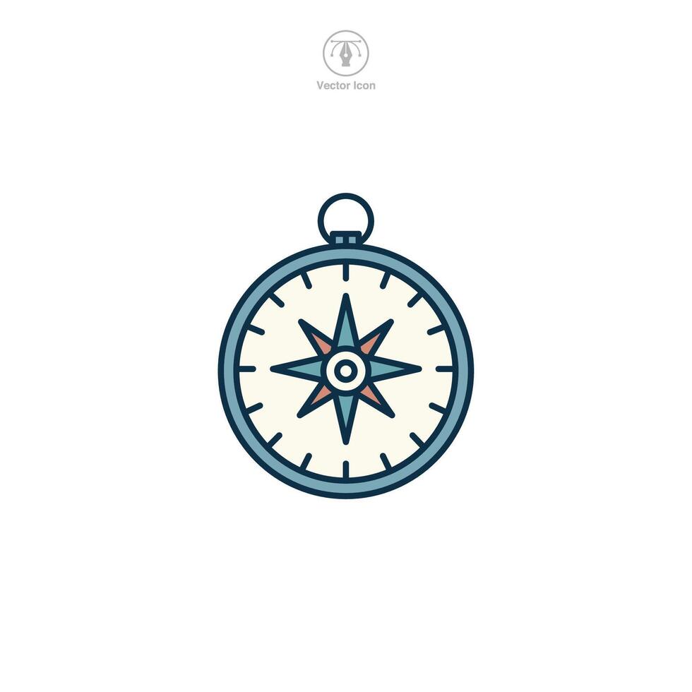 Compass Icon symbol illustration isolated on white background vector