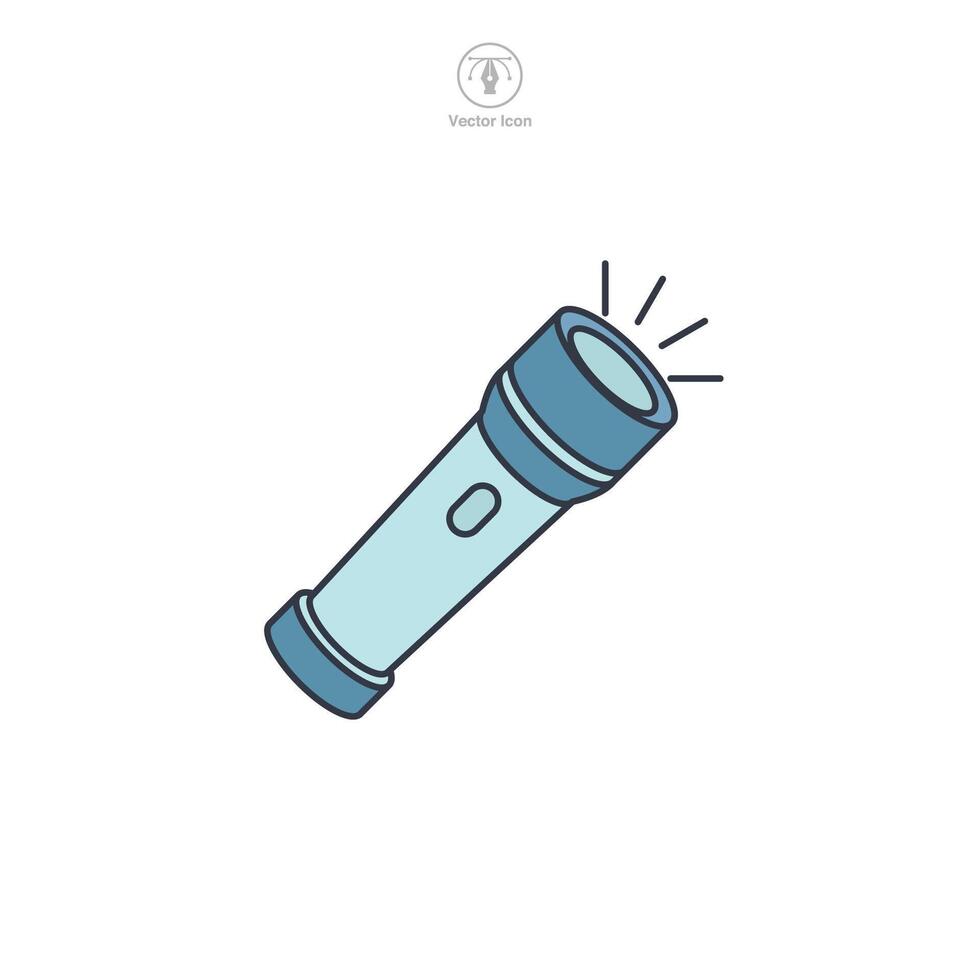 Flashlight Icon symbol illustration isolated on white background vector