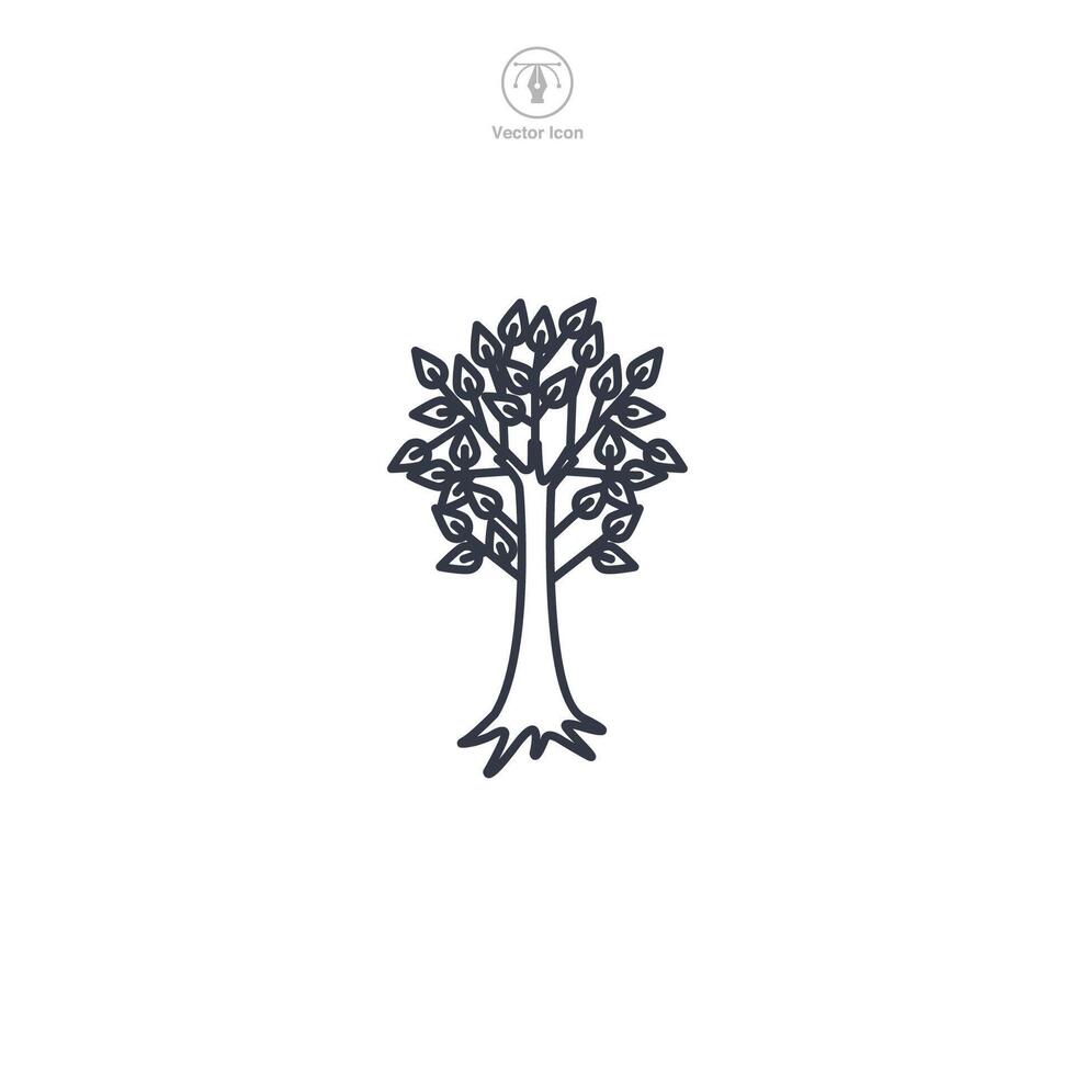 Nature Tree Icon symbol illustration isolated on white background vector