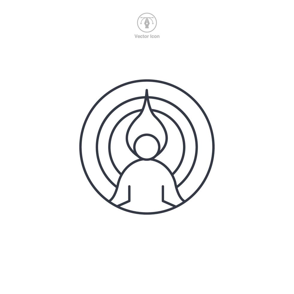 Energy or Aura Icon symbol illustration isolated on white background vector