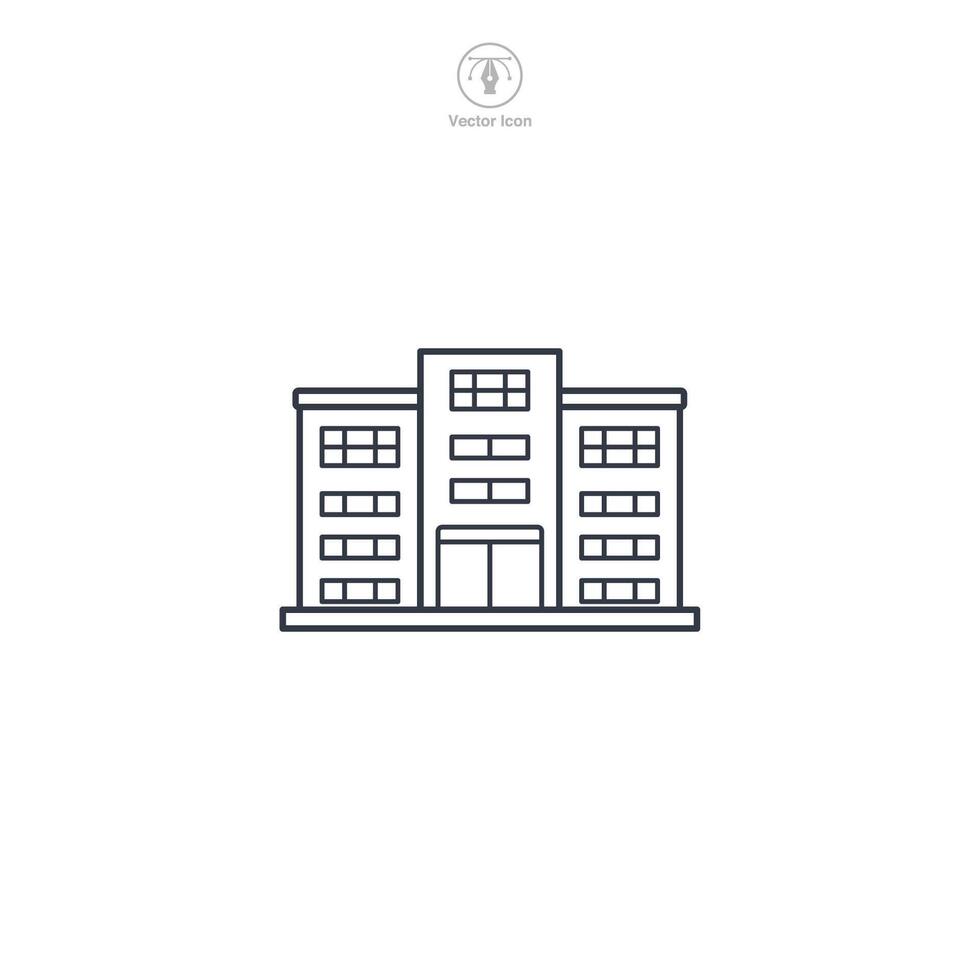 Hospital Icon symbol illustration isolated on white background vector