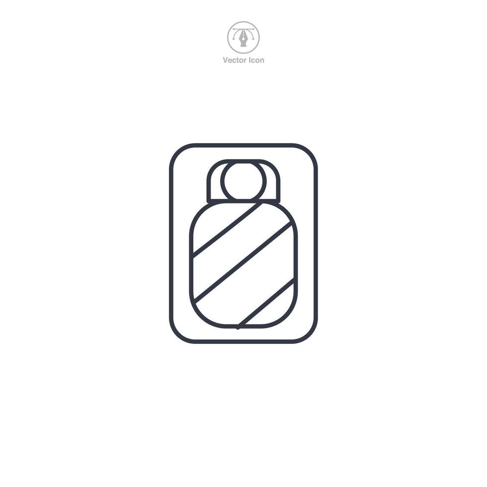Sleeping Bag Icon symbol illustration isolated on white background vector