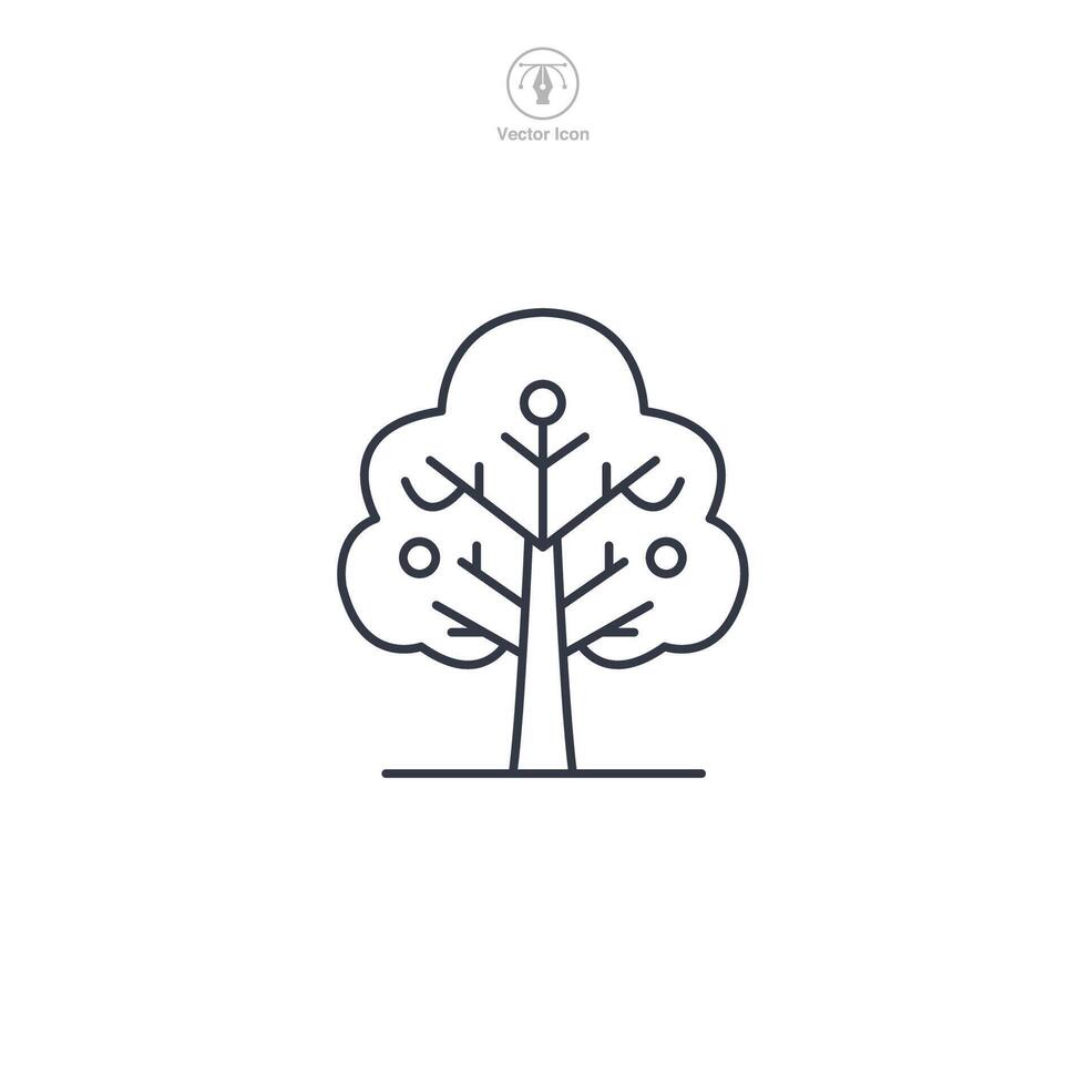 Nature Tree Icon symbol illustration isolated on white background vector