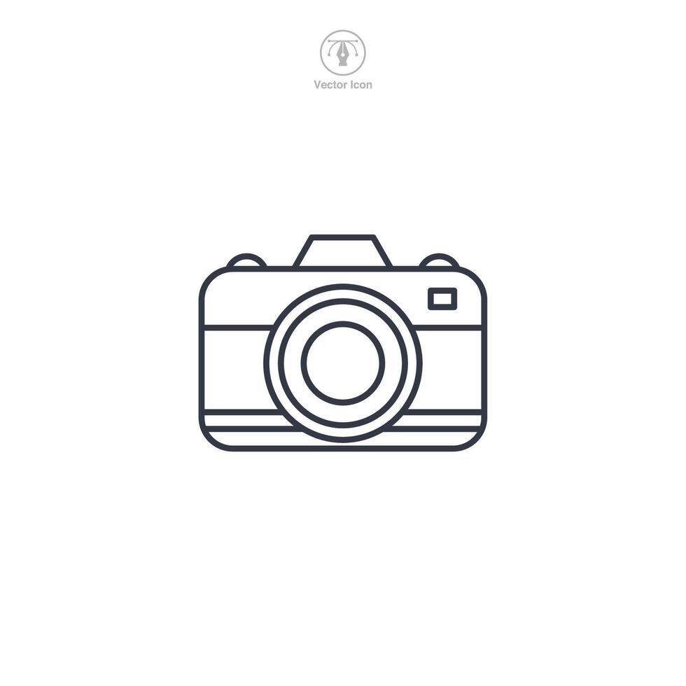 Camera Icon symbol illustration isolated on white background vector