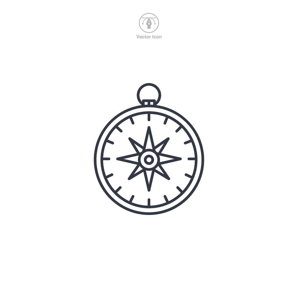 Compass Icon symbol illustration isolated on white background vector