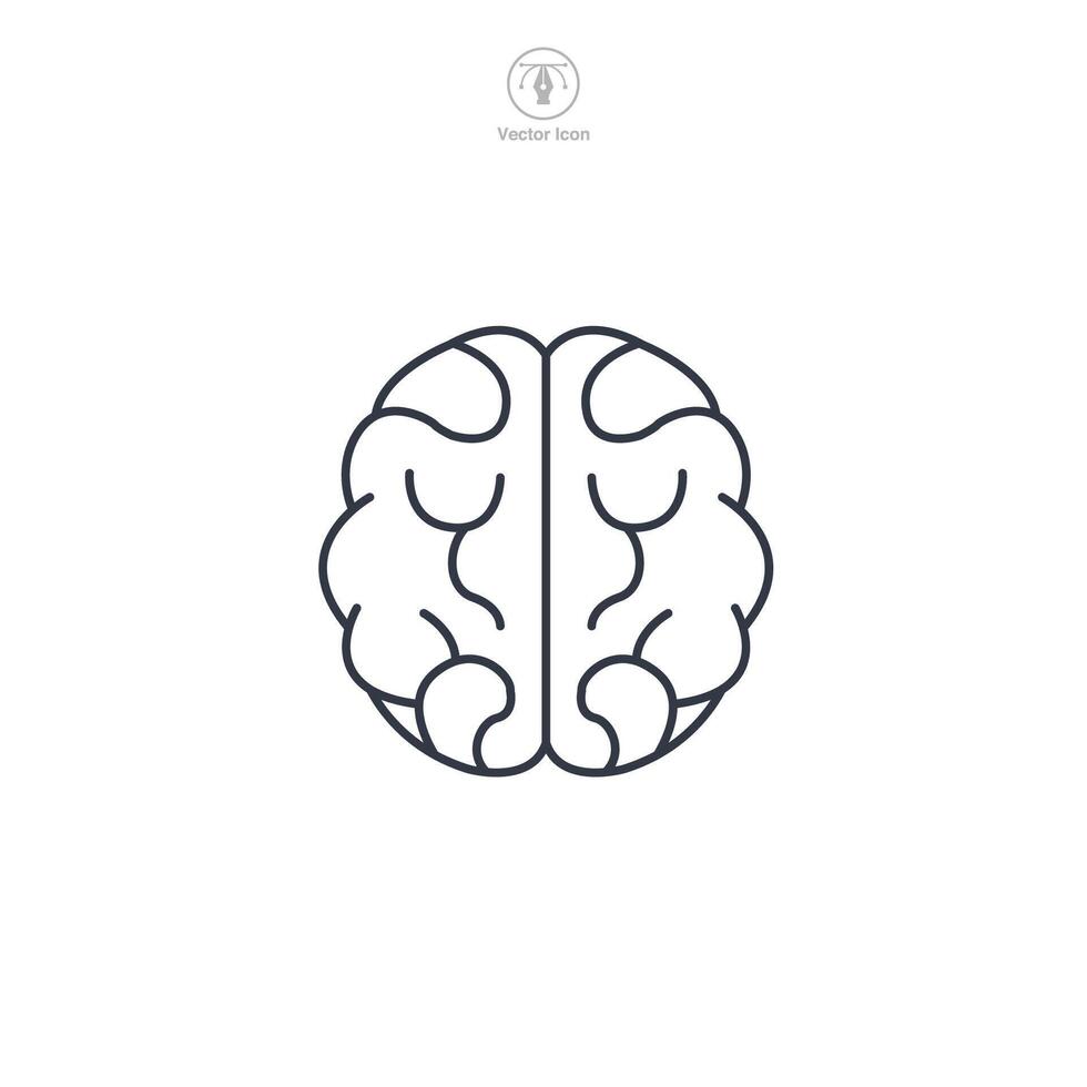 Mind Icon symbol illustration isolated on white background vector