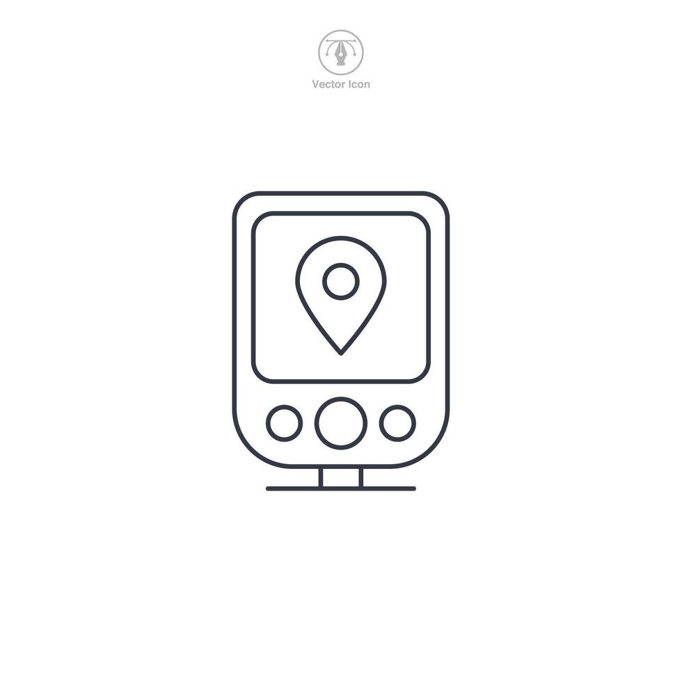 GPS Device Icon symbol illustration isolated on white background vector