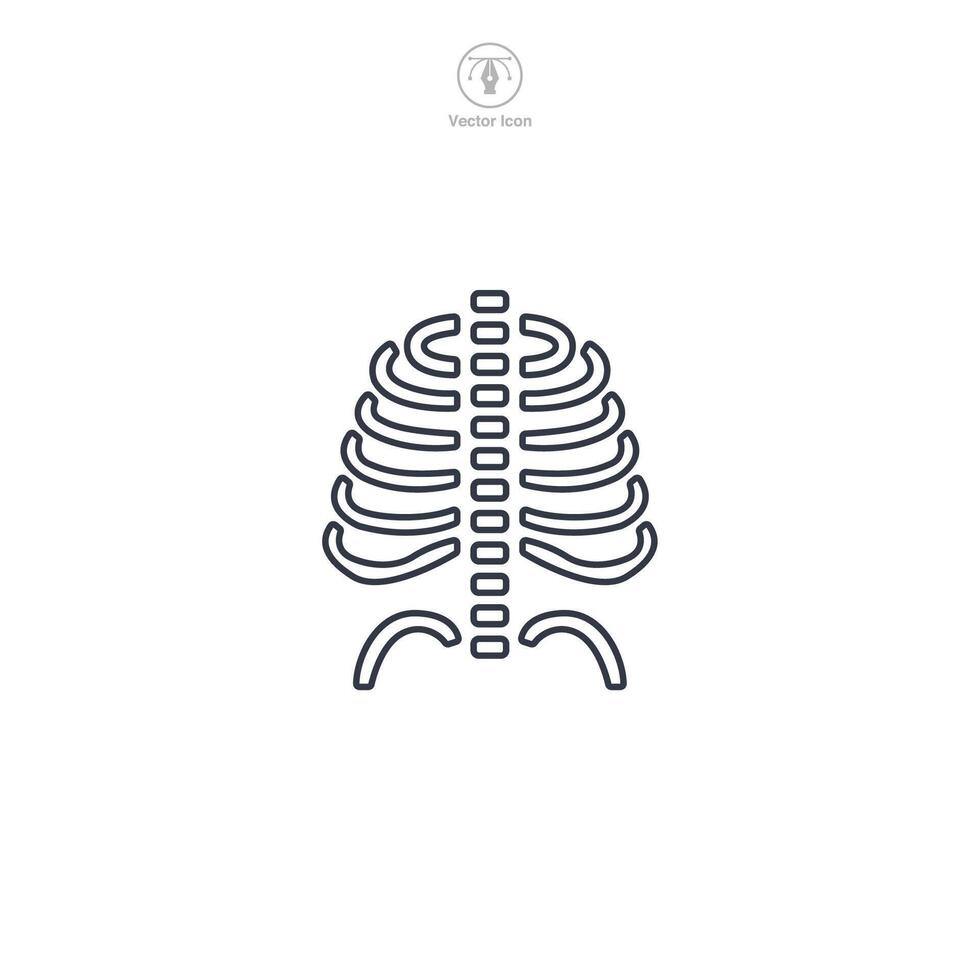 X Ray Icon symbol illustration isolated on white background vector