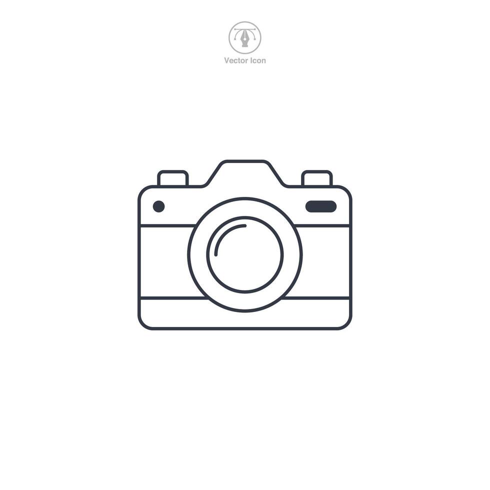 Camera Icon symbol illustration isolated on white background vector