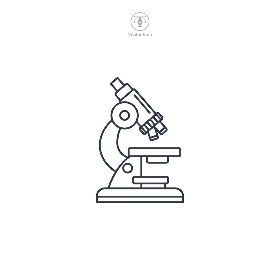 Microscope Icon symbol illustration isolated on white background vector
