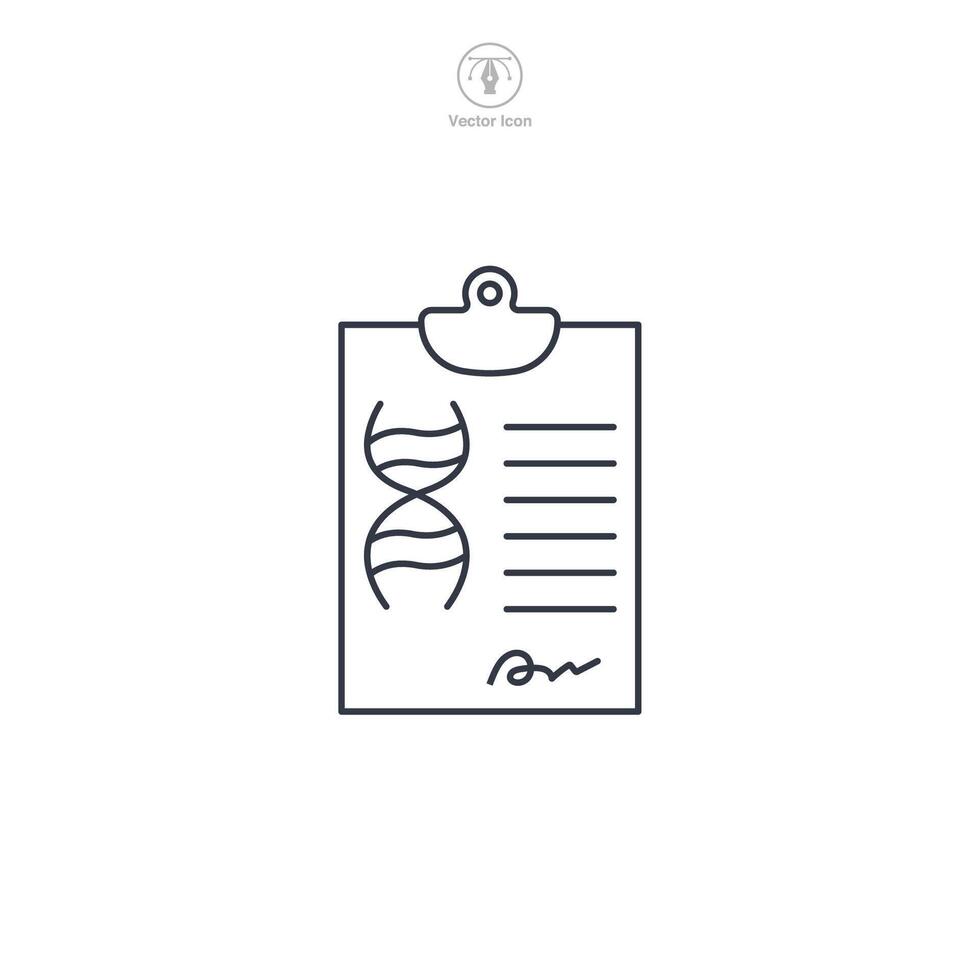 Medical File Icon symbol illustration isolated on white background vector