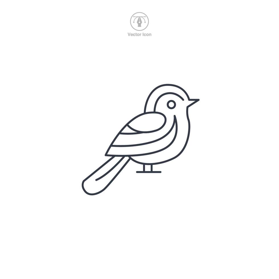 Bird Icon symbol illustration isolated on white background vector