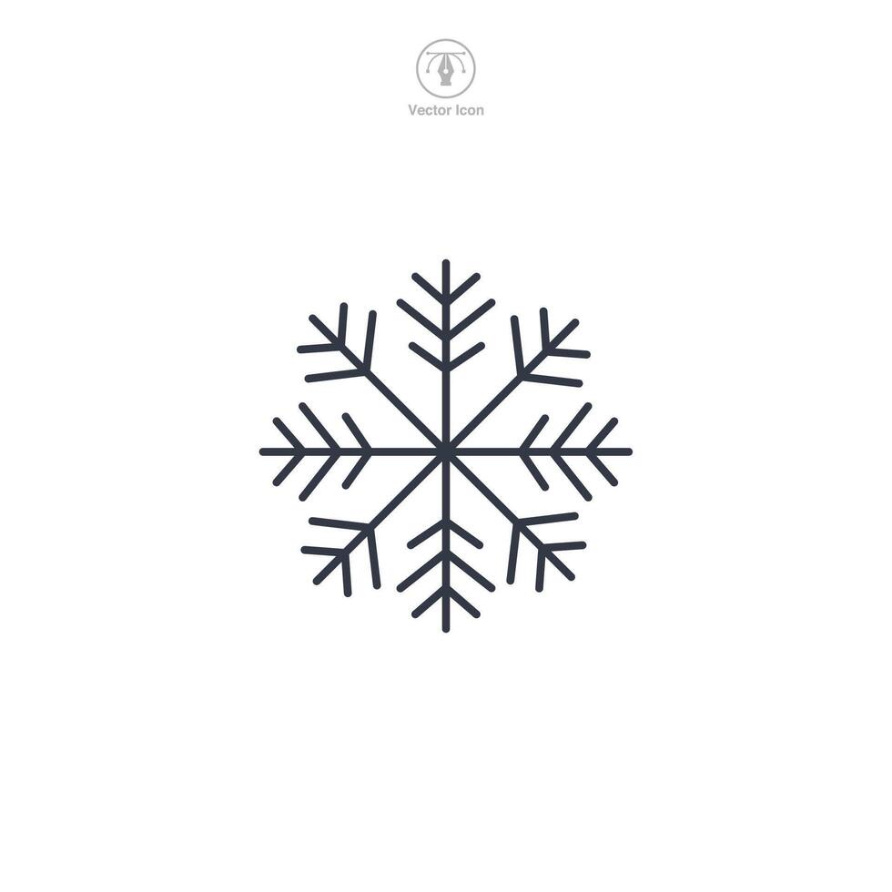 Snowflake Icon symbol illustration isolated on white background vector