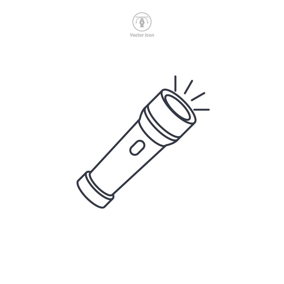 Flashlight Icon symbol illustration isolated on white background vector