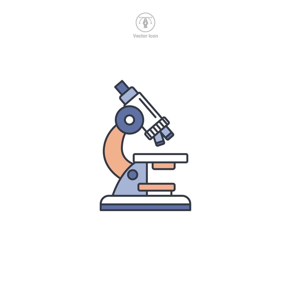 Microscope Icon symbol illustration isolated on white background vector