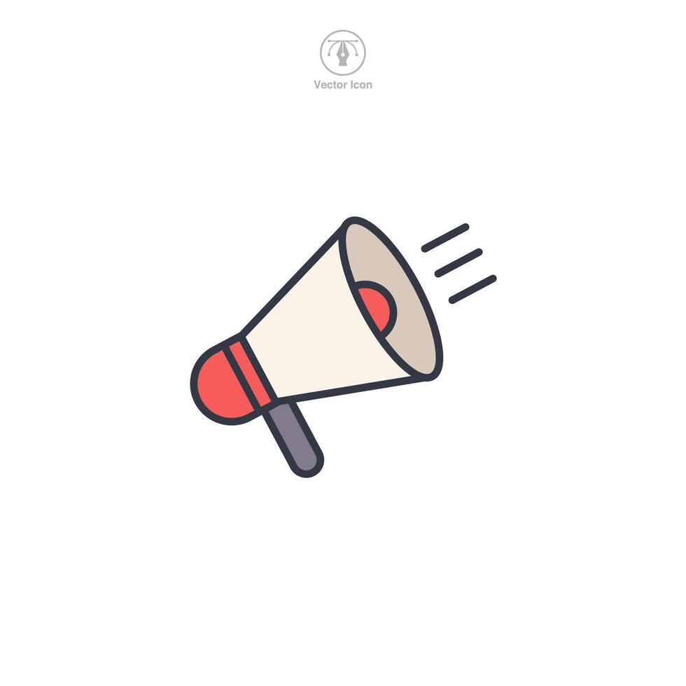 Megaphone Icon symbol illustration isolated on white background vector