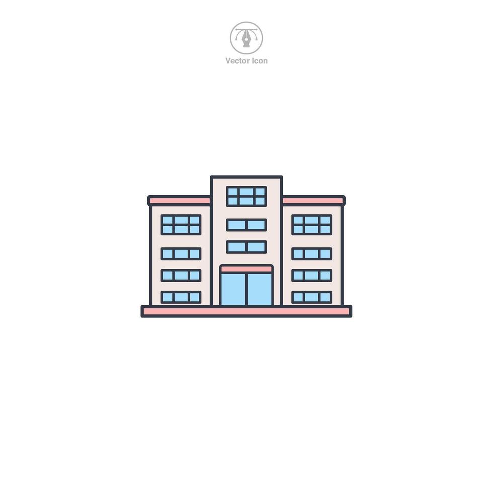 Hospital Icon symbol illustration isolated on white background vector