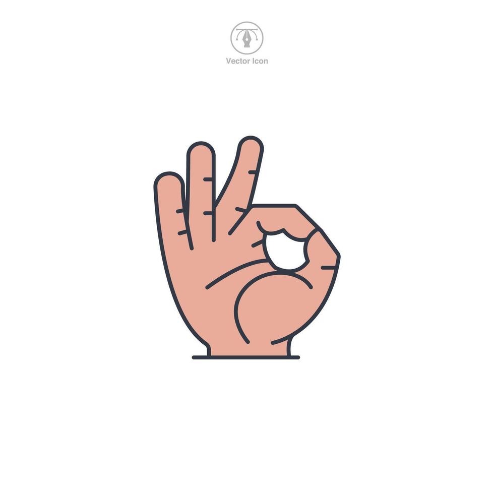 Hand Mudra Icon symbol illustration isolated on white background vector