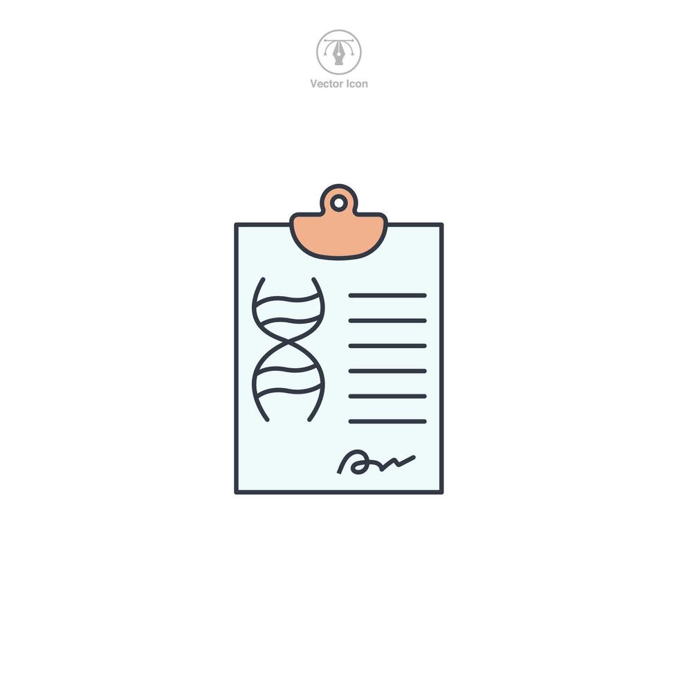 Medical File Icon symbol illustration isolated on white background vector